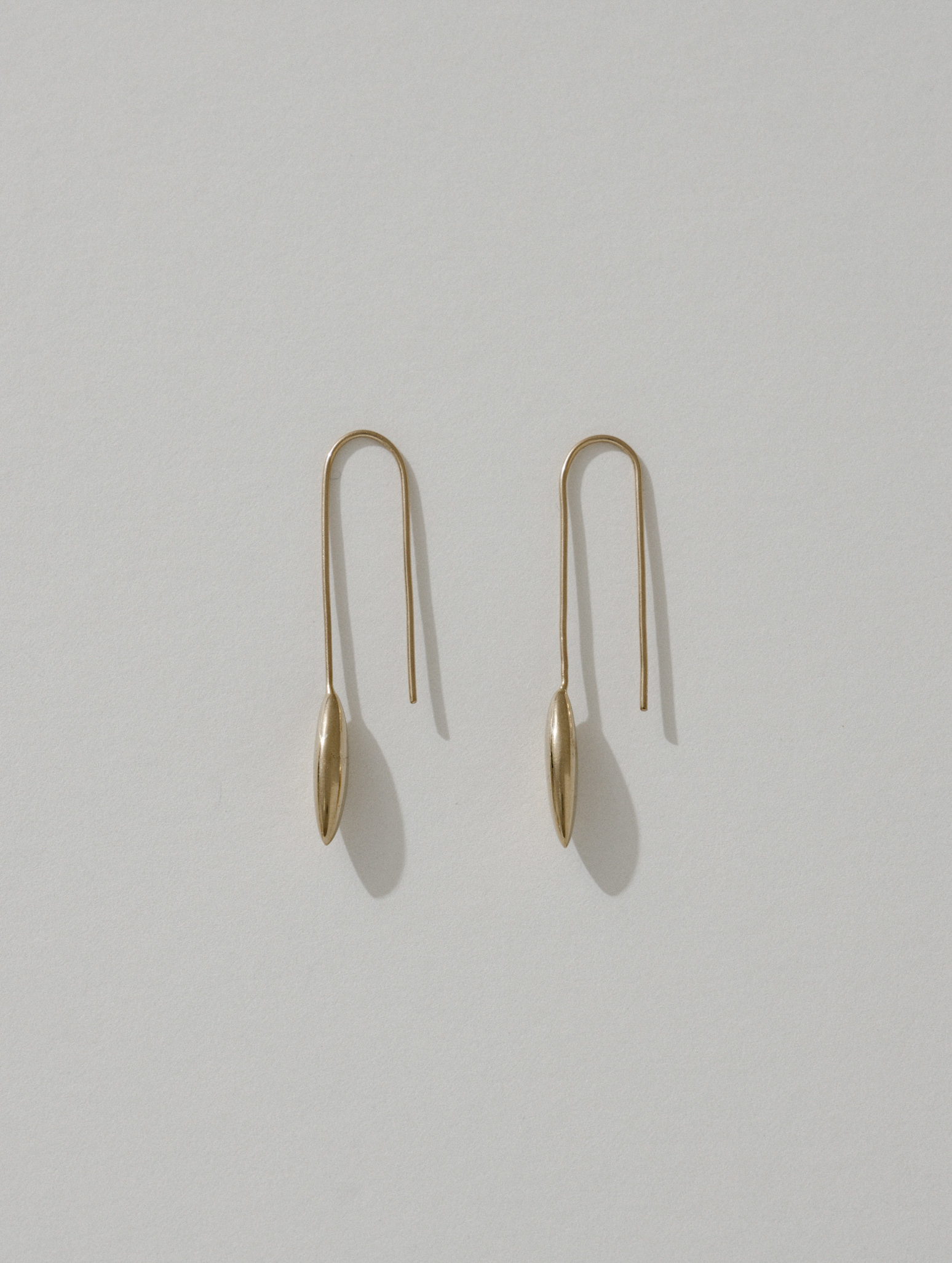 Gold Ore Drop Earrings